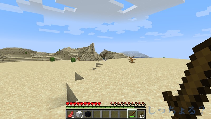 一砂マイクラ北側の砂漠