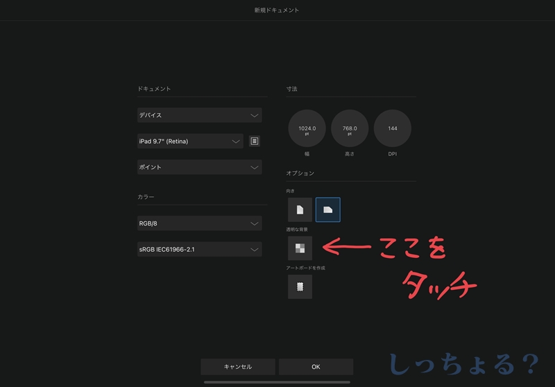 iPad】AFFINITY Designer 透過画像の作り方｜しっちょる？