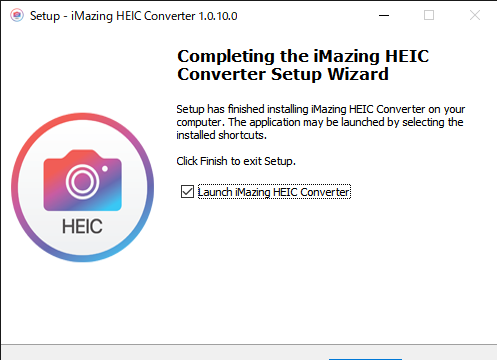 HEIC Converter インストール完了
