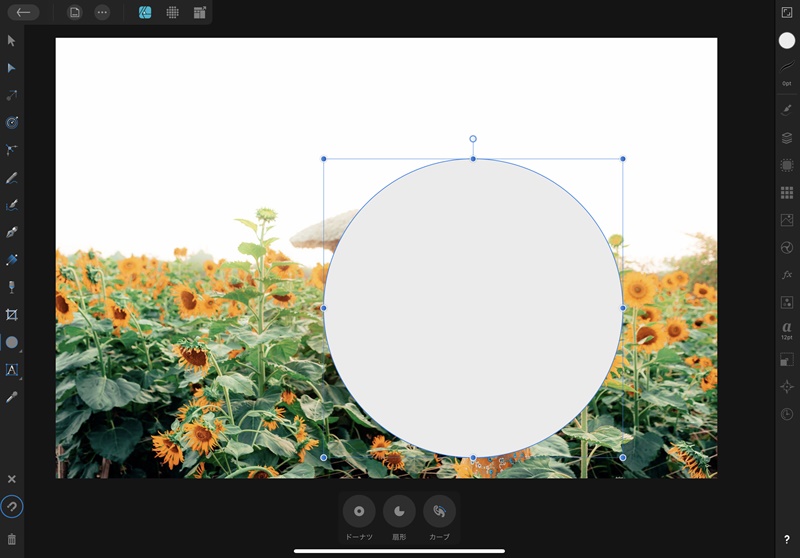 AFFINITY Designer 楕円ツール